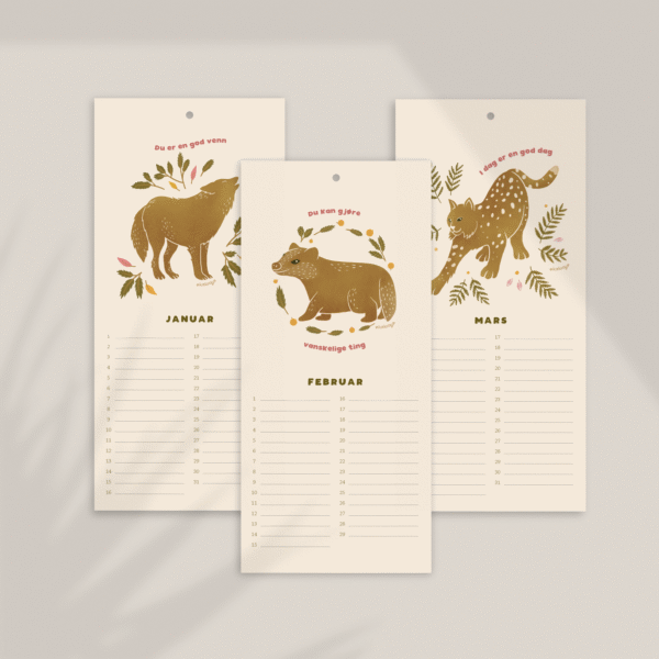 Bursdagskalender - Ville dyr i Norge